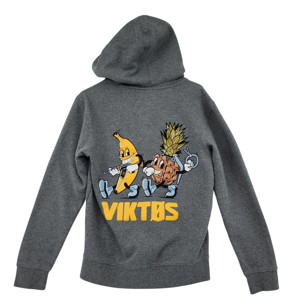 VIKTOS Hoodie‎ XS Mens Graphic Print Forbidden Fruit Full Zip Streetwear Skater